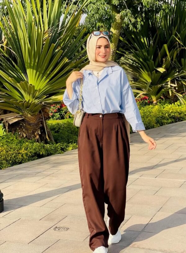 Cotton Shirt with Cey Pant