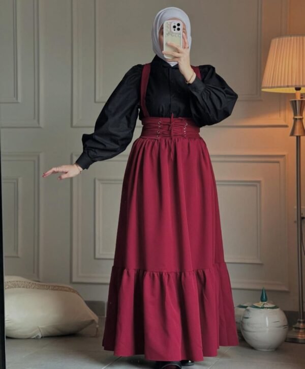 Shirt with Pinafore Set