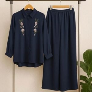 Customized Embroidered Cord Set in Imported Cey Fabric